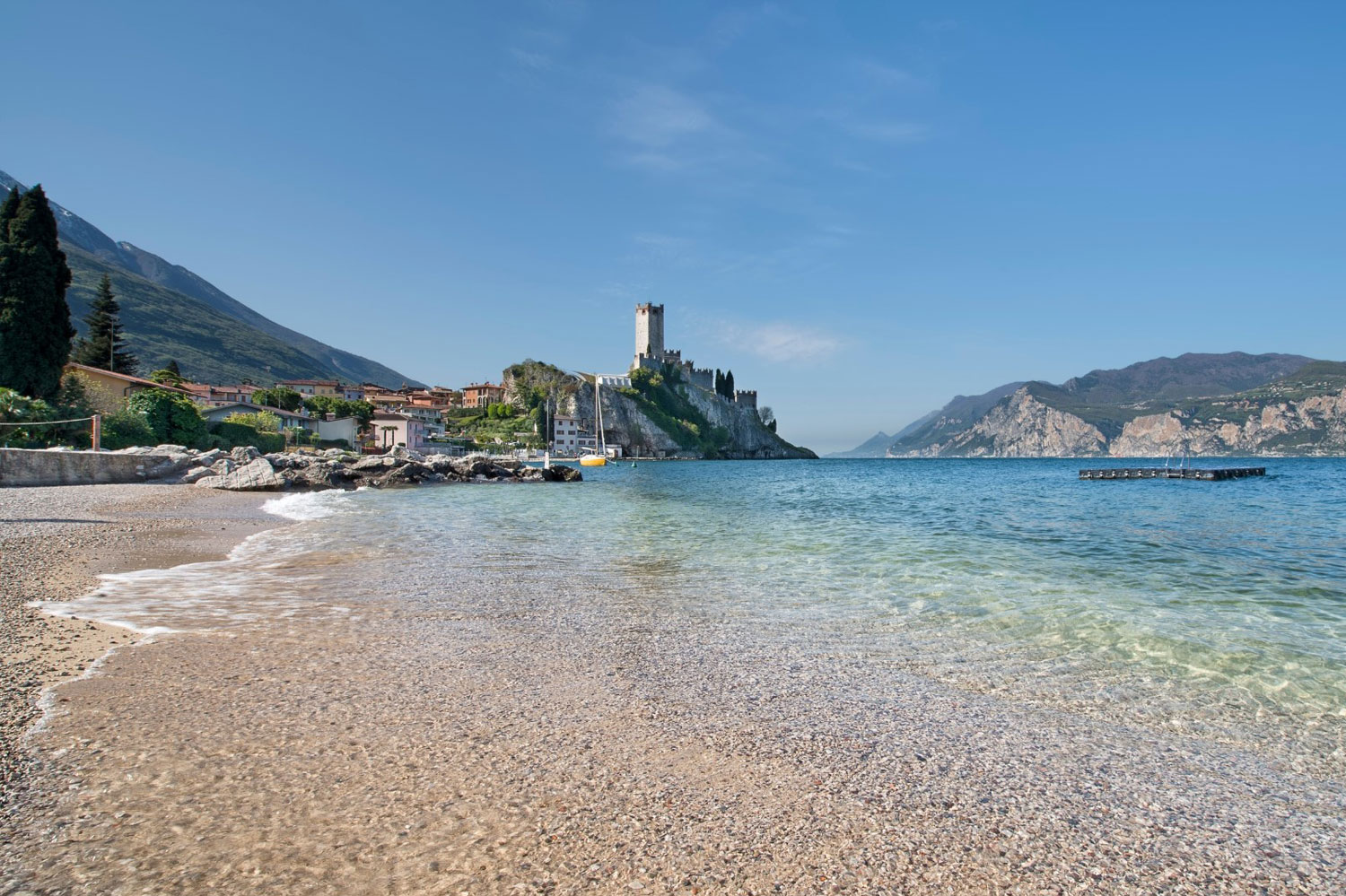 Spiagge e scorci del Lago di Garda a Malcesine